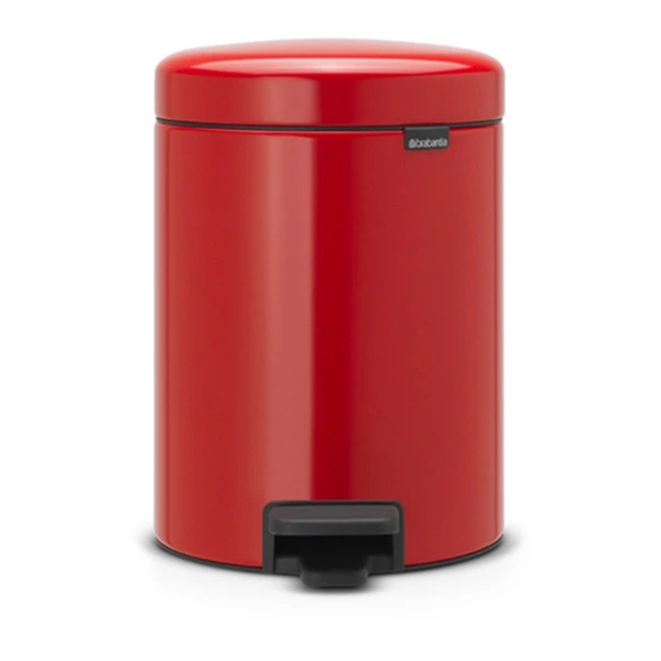 Бак для мусора с педалью Brabantia NewIcon Н29 см, 5 л, сталь нержавеющая, пламенно-красный-Sale