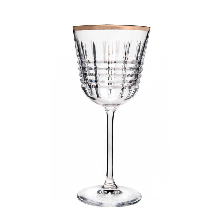 Набор бокалов для вина Cristal D'arques Rendez-Vous Gold 350 мл, 6 шт, стекло хрустальное