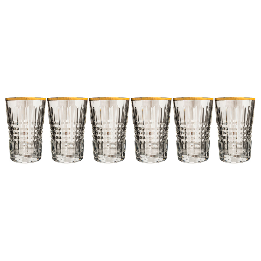 Набор стаканов для воды Cristal D'arques Rendez-Vous Gold 360 мл, 6 шт, стекло