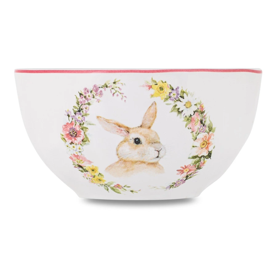 Салатник порционный  Certified Int Весенний сад Кролик, взгляд направо 15 см, керамика