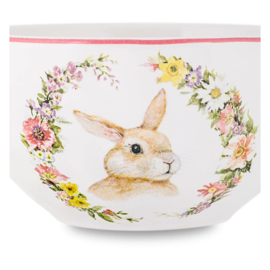 Салатник порционный  Certified Int Весенний сад Кролик, взгляд направо 15 см, керамика
