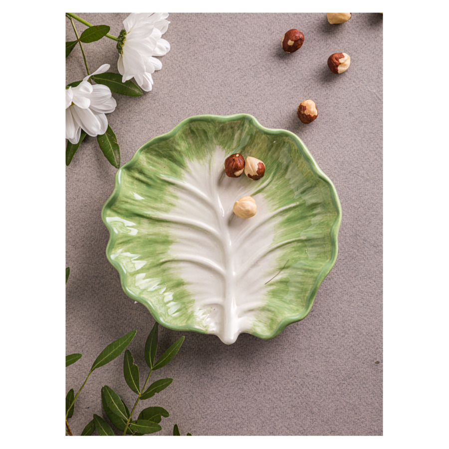 Тарелка десертная 3D  Certified Int Весенний сад Капустный лист 15 см, керамика
