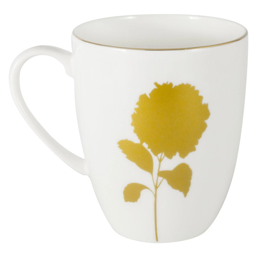 Кружка Anna Lafarg Emily Гортензия 400 мл, фарфор костяной, п/к