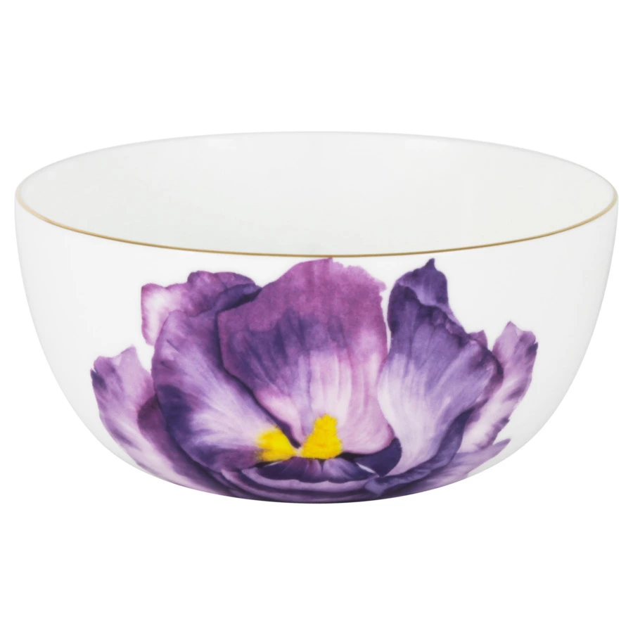 Салатник порционный Anna Lafarg Emily Iris 14 см, фарфор костяной, п/к