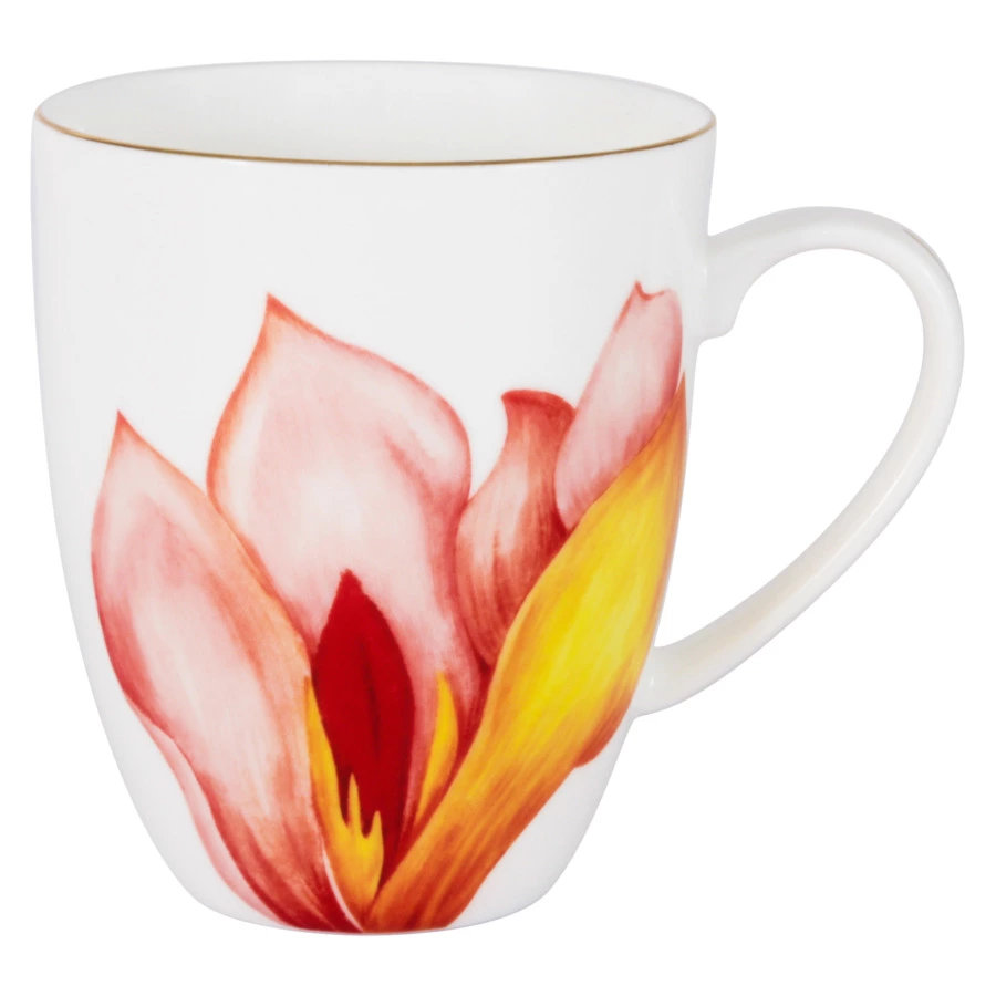 Кружка Anna Lafarg Emily Magnolia 400 мл, фарфор костяной, п/к