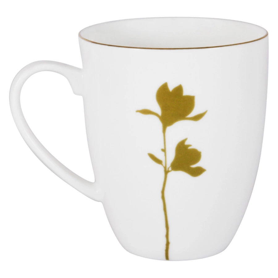 Кружка Anna Lafarg Emily Magnolia 400 мл, фарфор костяной, п/к