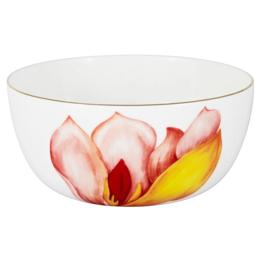 Салатник порционный Anna Lafarg Emily Magnolia 14 см, фарфор костяной, п/к