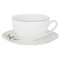 Чашка чайная с блюдцем Anna Lafarg Emily Kamelia 250 мл, фарфор костяной, п/к