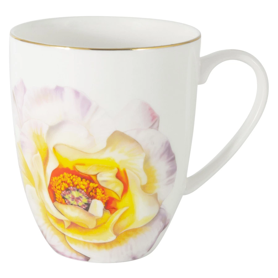 Кружка Anna Lafarg Emily Kamelia 400 мл, фарфор костяной, п/к