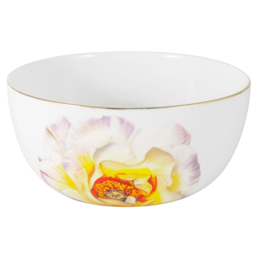 Салатник порционный Anna Lafarg Emily Kamelia 14 см, фарфор костяной, п/к