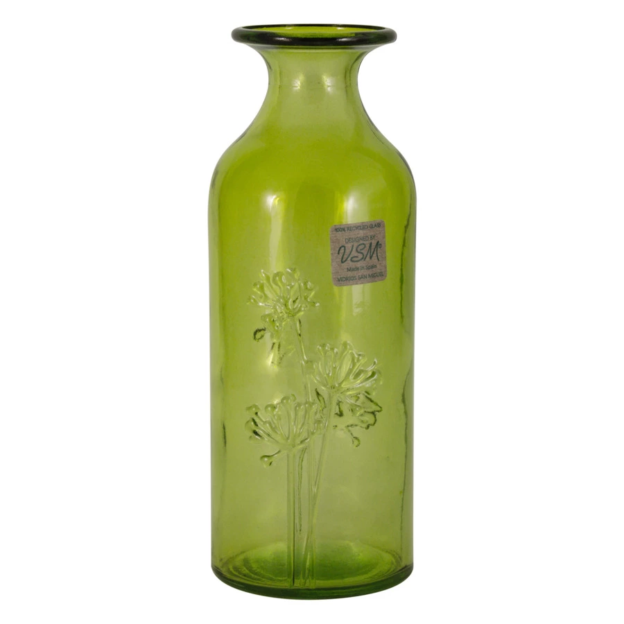 Ваза настольная San Miguel Citron Breeze 19 см, стекло, зеленый