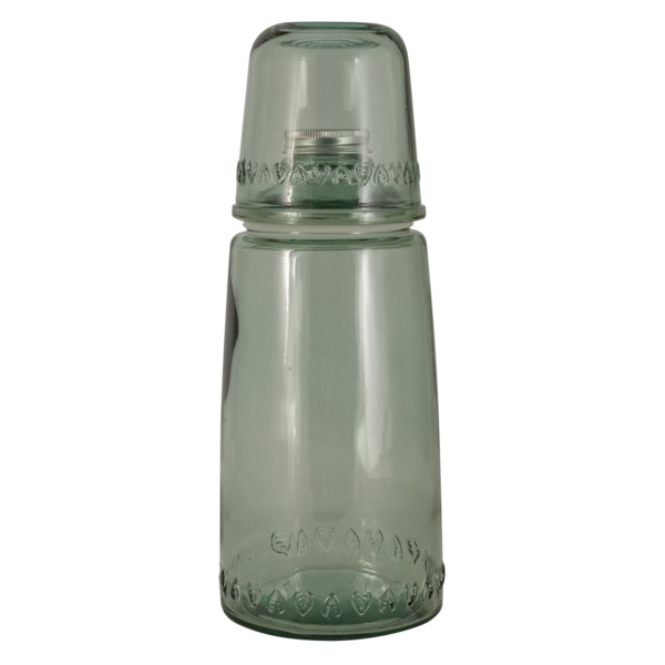 Бутылка для воды 1 л со стаканом 220 мл San Miguel Natural  Water, стекло, зеленый