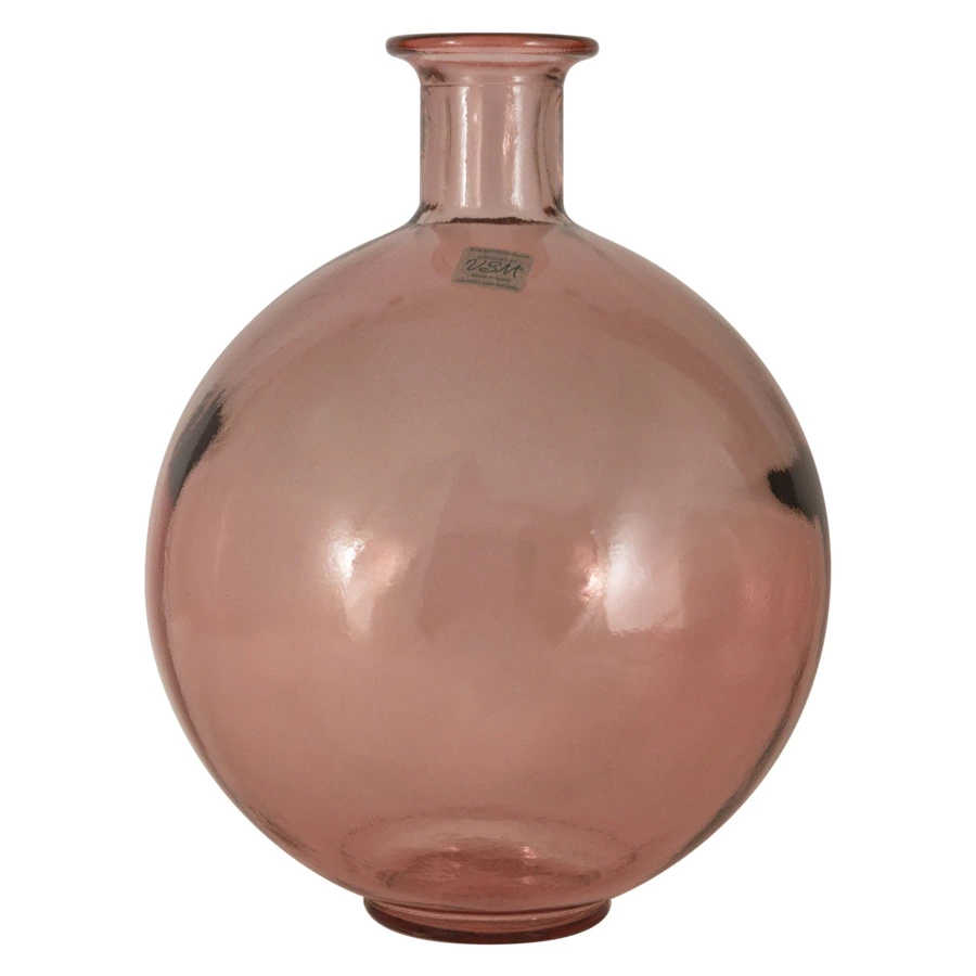 Ваза настольная San Miguel Peach Cream 25 см, стекло, розовый