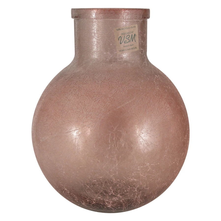 Ваза настольная San Miguel Silk 31 см, стекло, розовый