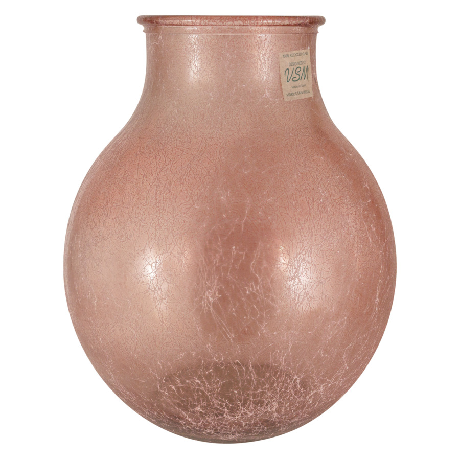 Ваза San Miguel Silk 36 см, стекло, розовый