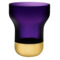 Ваза Nude Glass Контур 25 см, фиолетовая с золотым дном, стекло хрустальное