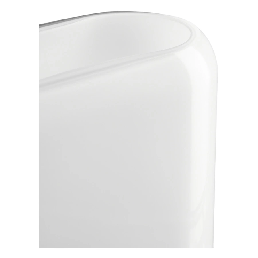 Ваза прямоугольная Nude Glass Слои 27,6 см, стекло хрустальное, белая