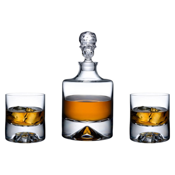 Набор из графина и 2 стаканов для виски Nude Glass Тень 1,25 л, 0,35 мл, хрусталь