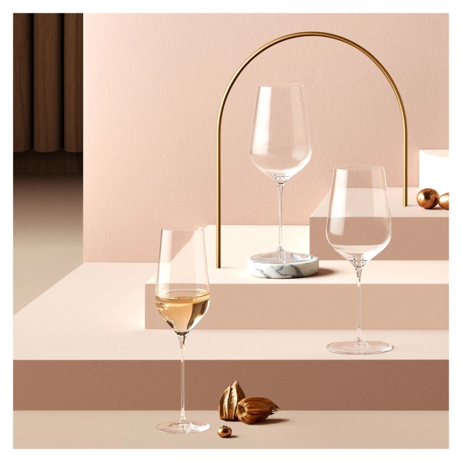 Бокал для белого вина Nude Glass Невидимая ножка Трио 420 мл, стекло хрустальное