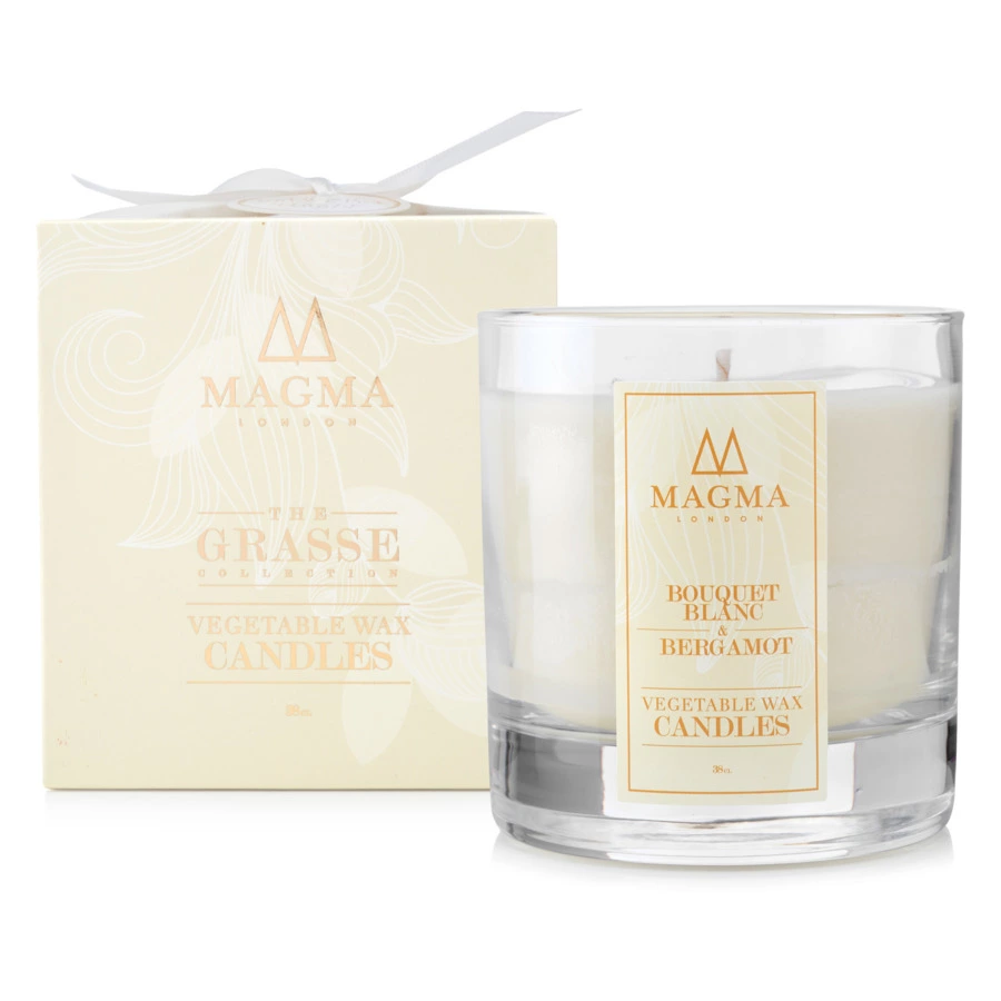 Свеча ароматическая Magma Белый букет и бергамот 380 мл