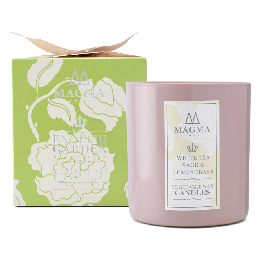 Свеча ароматическая Magma Белый чай шалфей и лемонграсс 380 мл