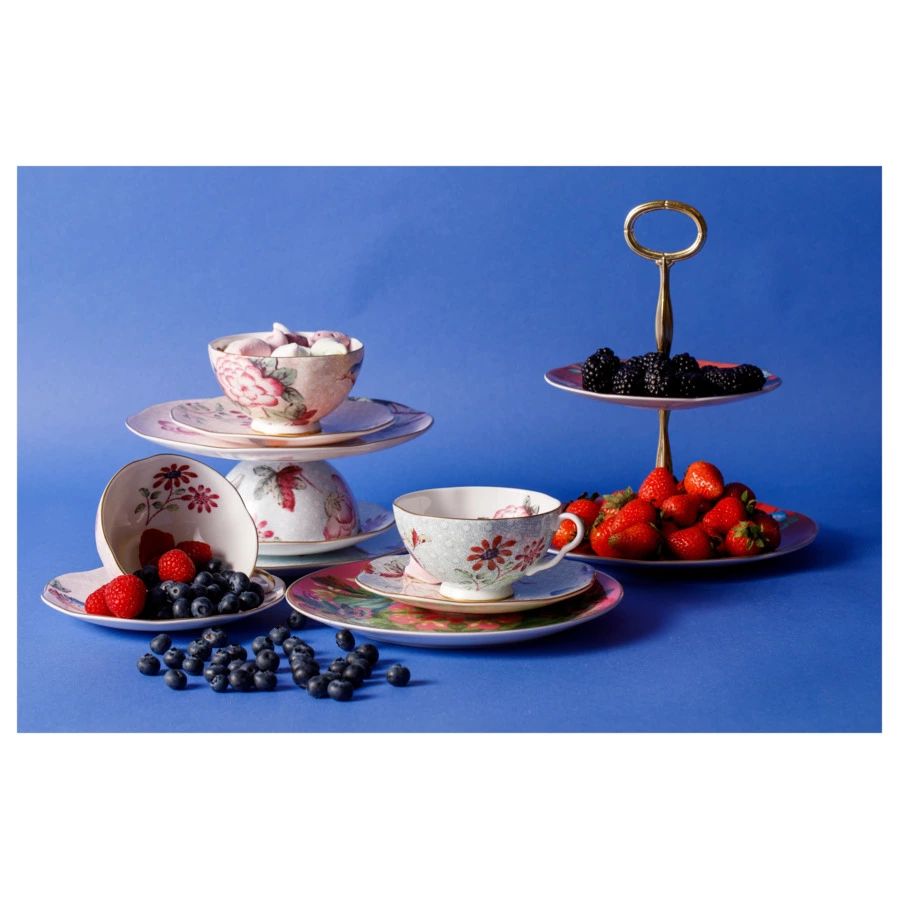 Чашка чайная с блюдцем Wedgwood Кукушка 180 мл, розовая, фарфор