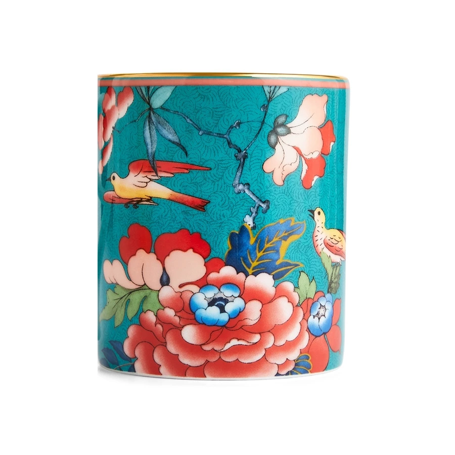 Кружка Wedgwood Пионы 240 мл, фарфор, зеленая