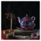 Набор чайник и чашка с блюдцем Wedgwood Пионы 550 мл, фарфор, синий