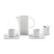 Сервиз кофейный Cmielow System на 2 персоны 4 предмета, фарфор твердый, белый