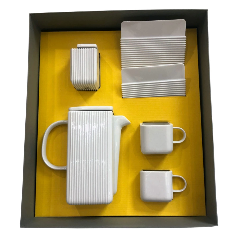 Сервиз кофейный Cmielow System на 2 персоны 4 предмета, фарфор твердый, белый