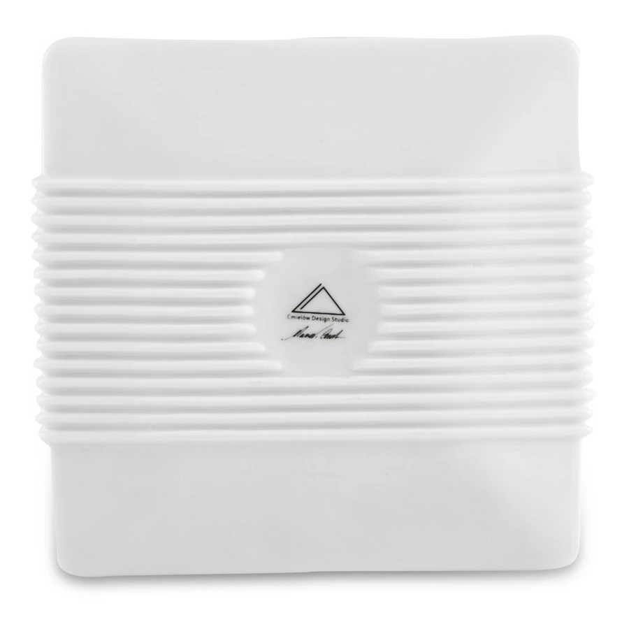 Чашка кофейная с блюдцем Cmielow System 100 мл, фарфор твердый, белый с золотом