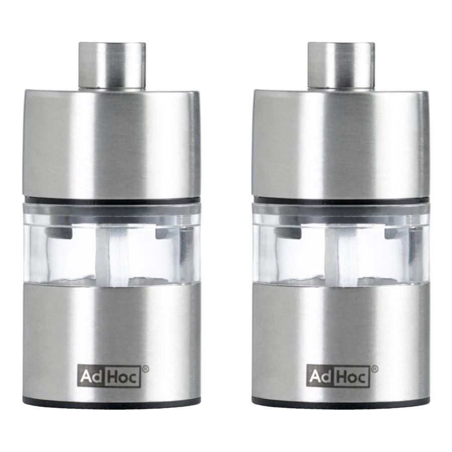 Набор для соли и перца Adhoc Minimill 3,2x6,2 см, сталь нержавеющая, п/к
