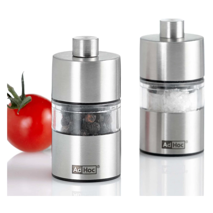 Набор для соли и перца Adhoc Minimill 3,2x6,2 см, сталь нержавеющая, п/к