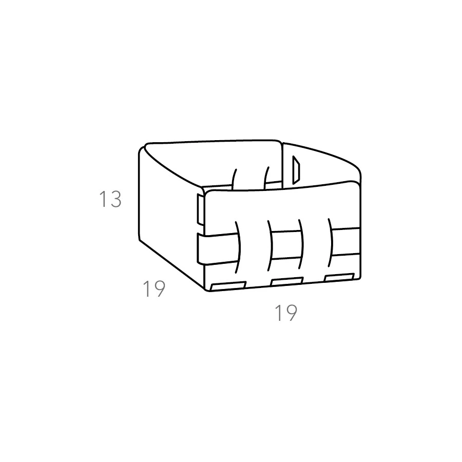 Корзина ADJ Mini Bottega 19x19х13 см, кожа натуральная, коньяк