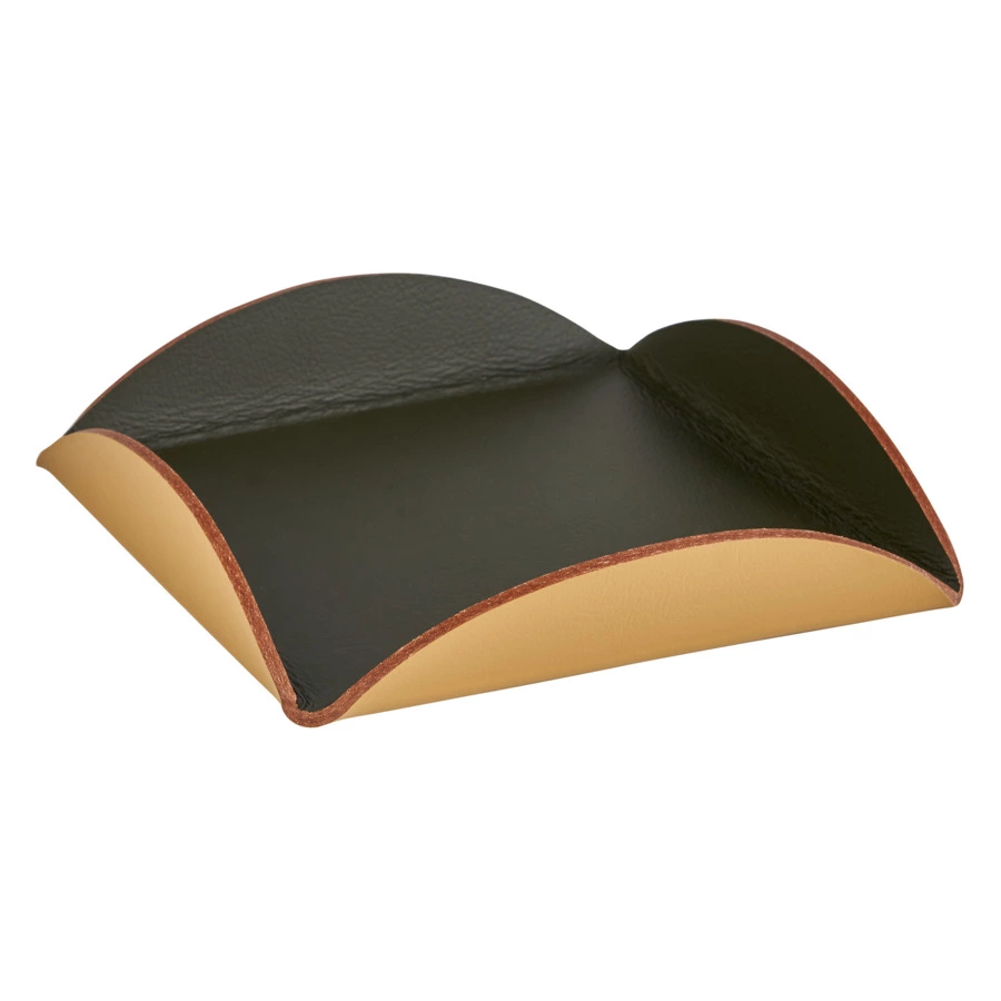 Подставка для сервировки ADJ 25х25 см, кожа натуральная, оливковый