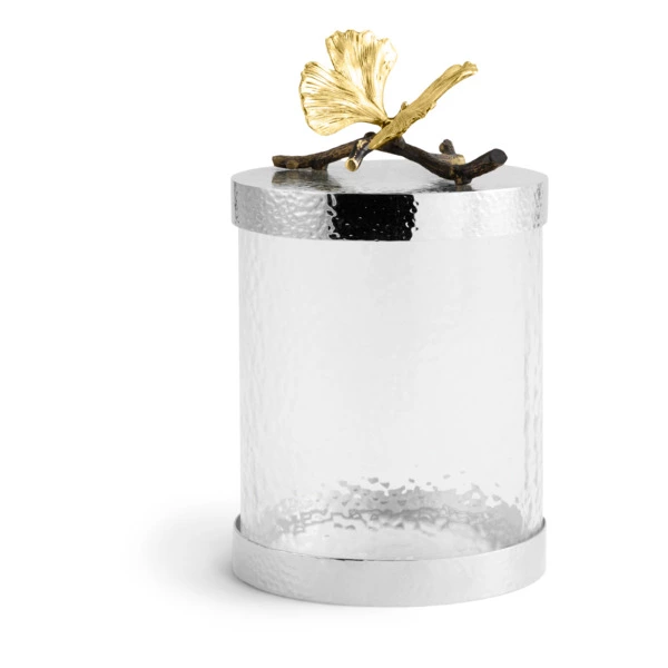 Банка для сыпучих продуктов Michael Aram Бабочки гинкго 22см, стекло