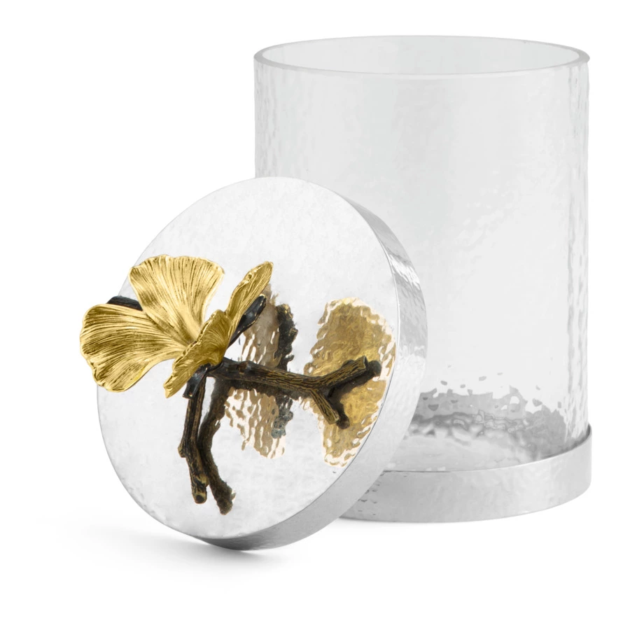 Банка для сыпучих продуктов Michael Aram Бабочки гинкго 22см, стекло