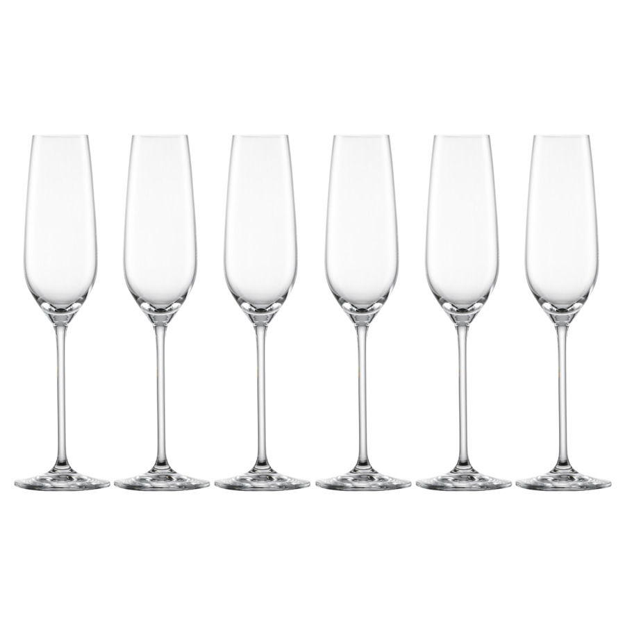 Набор бокалов для шампанского Zwiesel Glas Fortissimo 240 мл, 6 шт набор бокалов для белового вина zwiesel glas fortissimo 420 мл 6 шт