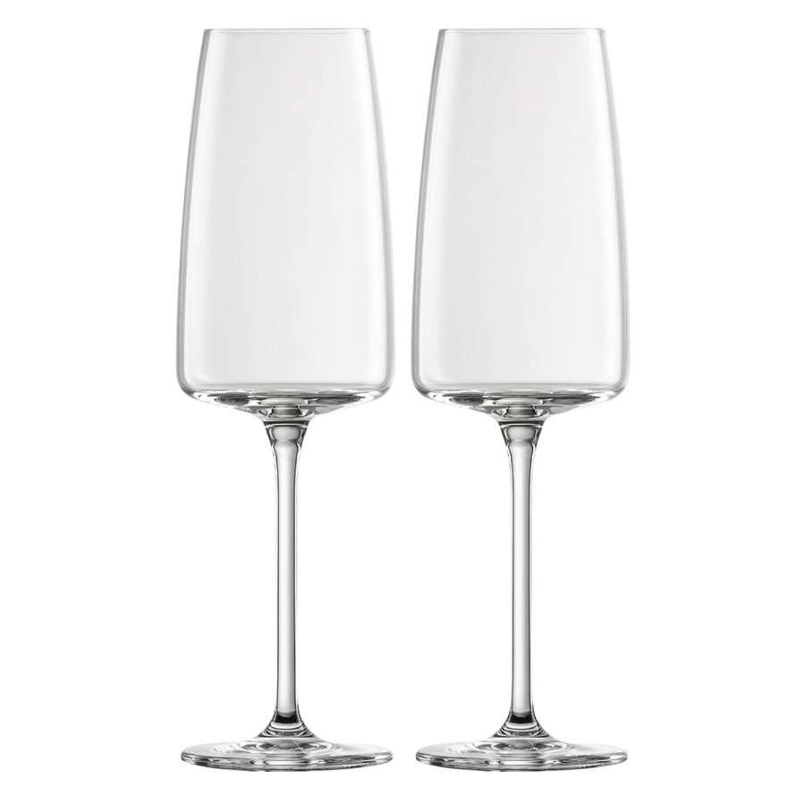 Набор бокалов для шампанского Zwiesel Glas Vivid Sense Light and Fresh 388 мл, 2 шт, стекло набор фужеров для шампанского zwiesel glas сенса 388 мл 2 шт п к