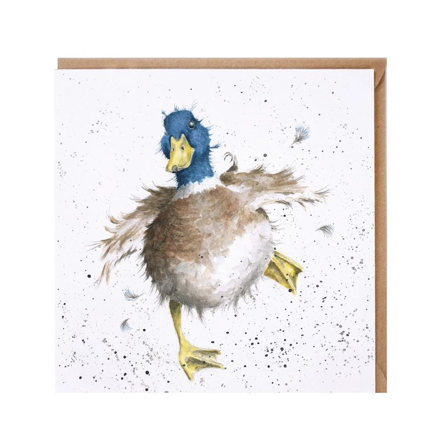 Открытка с конвертом Wrendale Designs A Waddle And a Quack 15х15 см