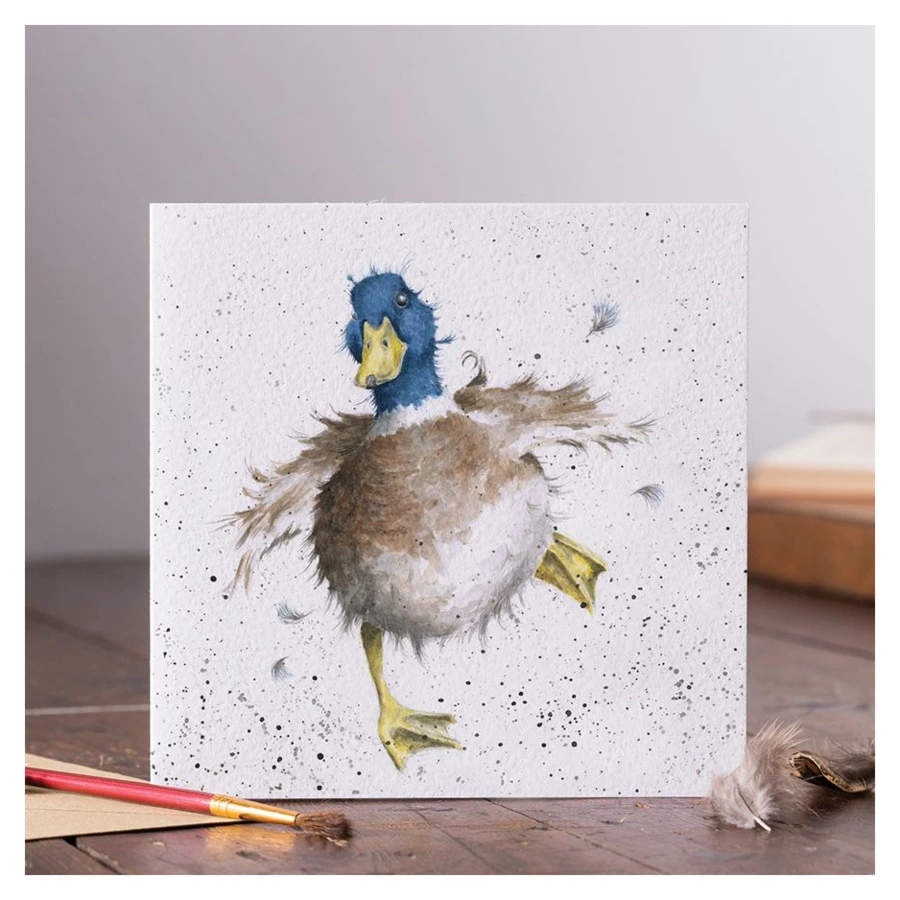 Открытка с конвертом Wrendale Designs A Waddle And a Quack 15х15 см