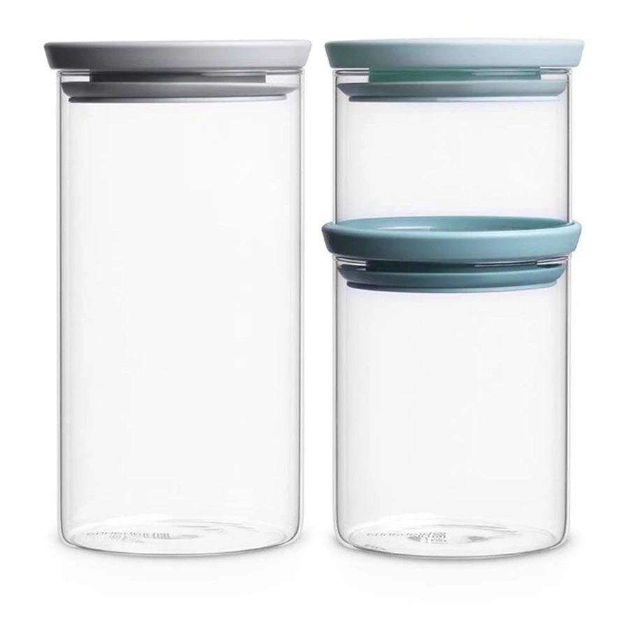 Набор из 2 модульных стеклянных банок-Sale