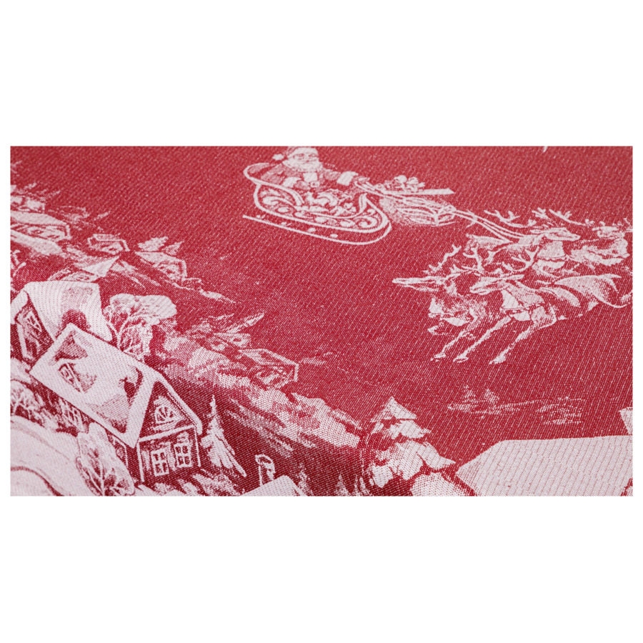 Скатерть жаккардовая Яковлевский жаккард Ночь перед Рождеством 170х229 см, хлопок, красный