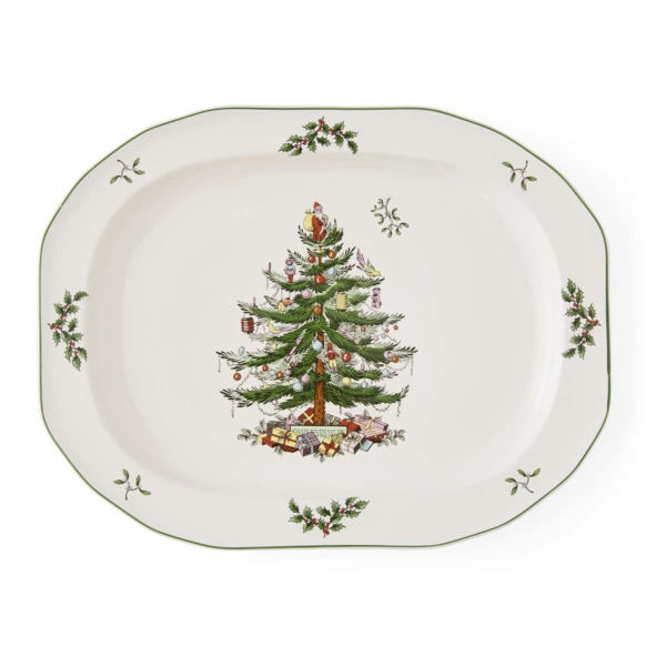 Блюдо овальное Spode Рождественская ель 36 см, п/к