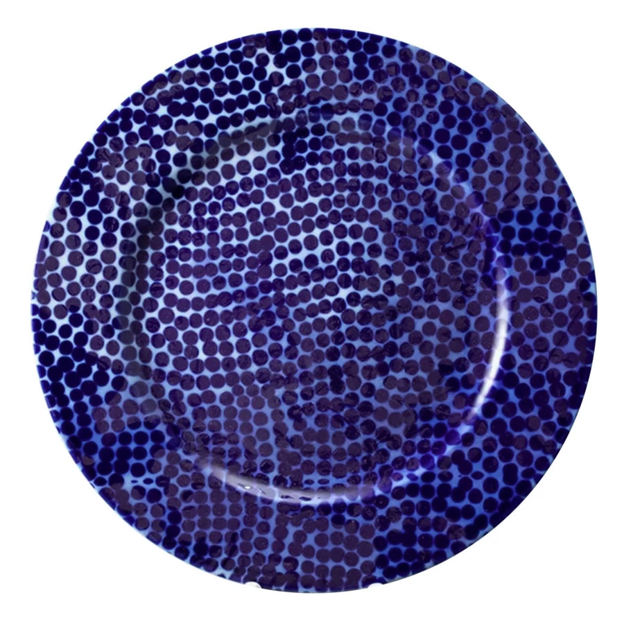 Тарелка обеденная ИФЗ Европейская-2 Реки России Обь 27 см, фарфор твердый, синий