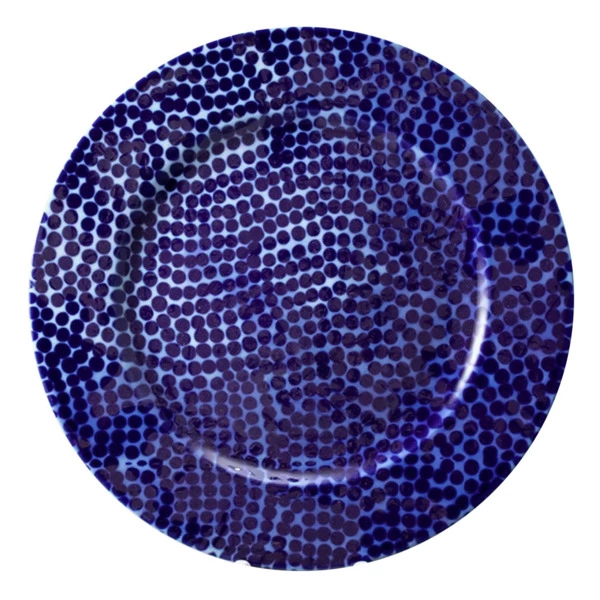 Тарелка обеденная ИФЗ Европейская-2 Реки России Обь 27 см, фарфор твердый, синий