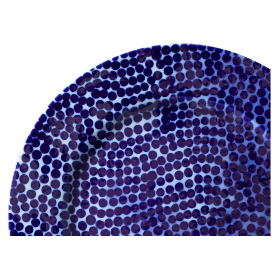 Тарелка обеденная ИФЗ Европейская-2 Реки России Обь 27 см, фарфор твердый, синий