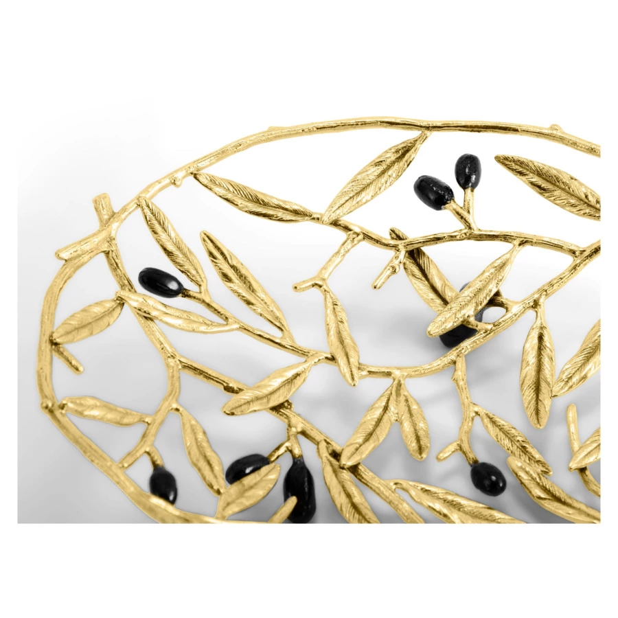 Блюдо Michael Aram Золотая оливковая ветвь 29х22 см, латунь