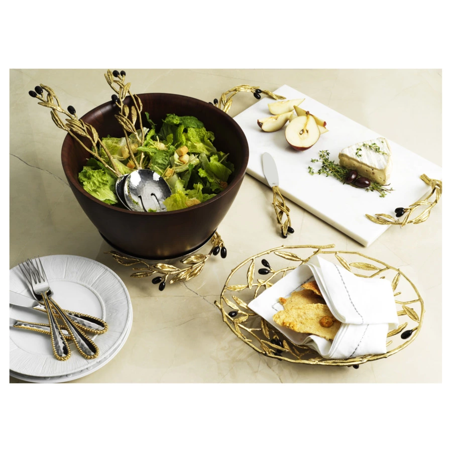 Блюдо Michael Aram Золотая оливковая ветвь 29х22 см, латунь