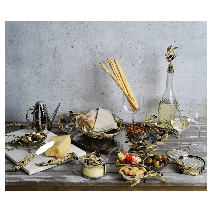 Блюдо Michael Aram Золотая оливковая ветвь 29х22 см, латунь